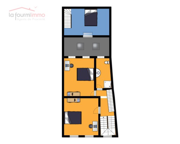 Givet (Fr) - Immeuble en centre-ville divisé en deux logements - Denil2e