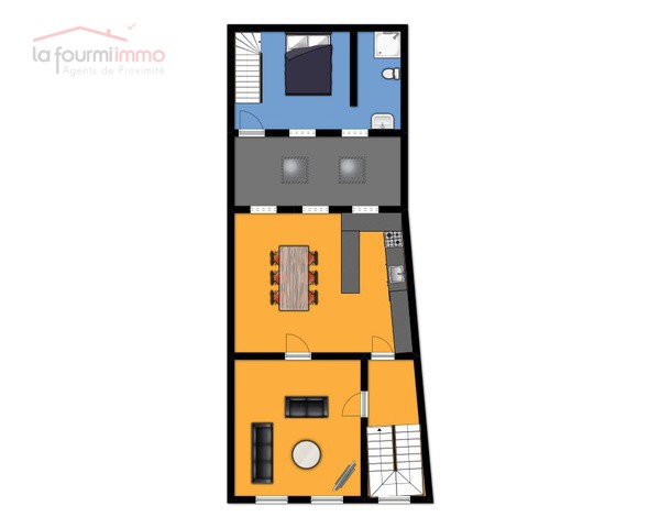 Givet (Fr) - Immeuble en centre-ville divisé en deux logements - Denil1er