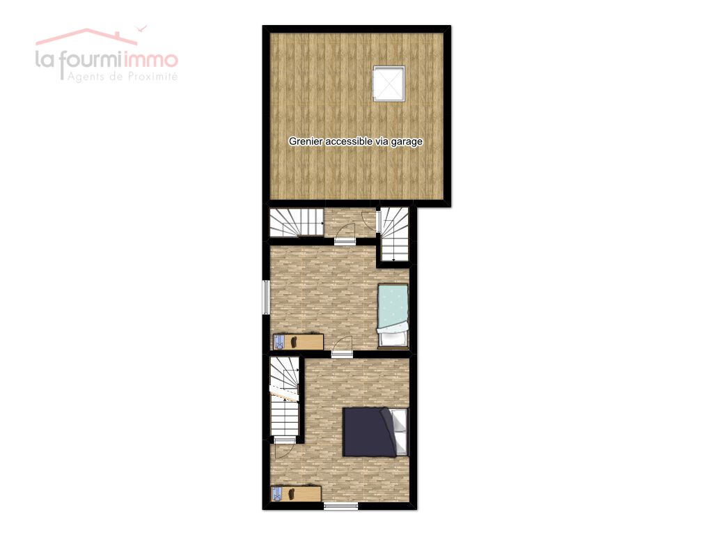 Maison 2 ch av garage  - Sb1er