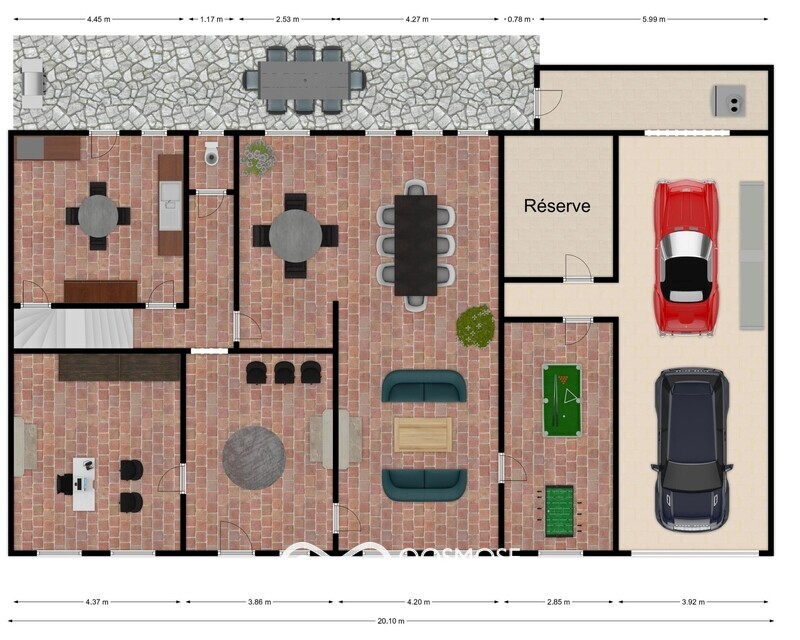 Spacieuse propriété en pierre 6 ch au coeur du village  - Rez - fagnolle 50 - dourbes