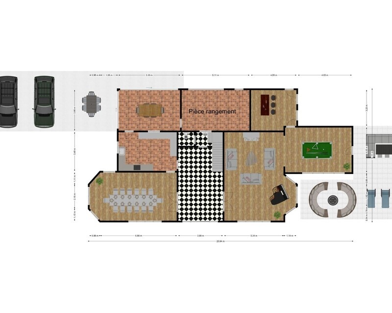 France/20' Belg. - Propriété 9ch sur 8ha avec conciergerie & écurie - Plan-rez-rubécourt