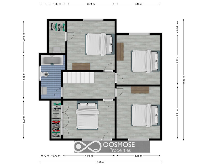 Spacieuse maison 4-5ch av garage et jardin - Plan rez+1 - rue de la justice 17 - couvin