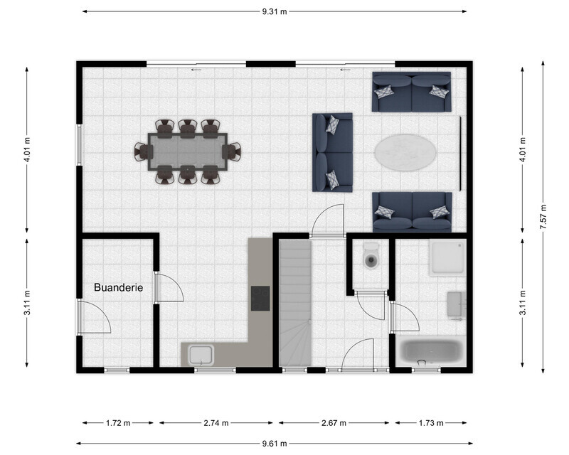 Villa 4ch de 2012 sur 13a 52ca - Rez - rue du chateau d eau 20 - seloignes