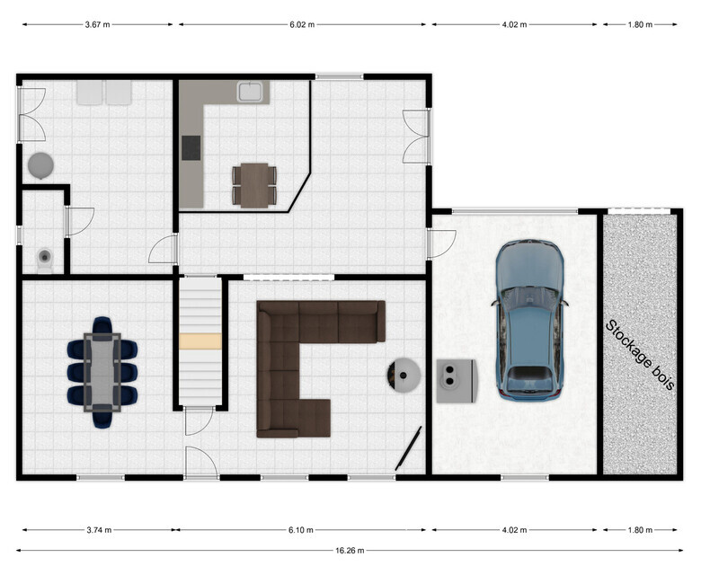 France/15' frontière - Maison av garage sur 6 ares - Lacs à 5' - Rez - rue charles de gaulle 21 - bourg-fidèle