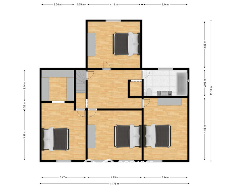 Charmante maison 4ch av belle vue  - Plan rez+1 - rue des corneilles 22 - merlemont