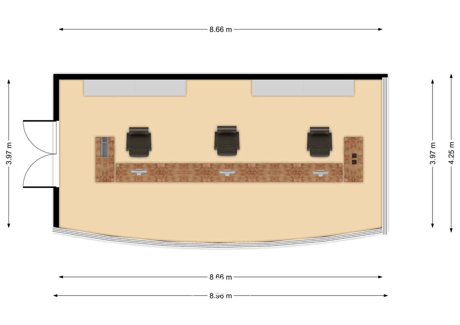 Grand bureau avec beaucoup de visibilité - 110352099 rogier6 rdc first design 20230628 ad60b7