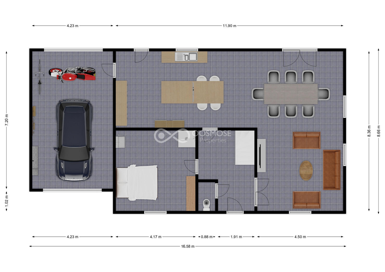 Villa 6 ch av garage sur 10 ares - Rez - route de macquenoise 36 - seloignes