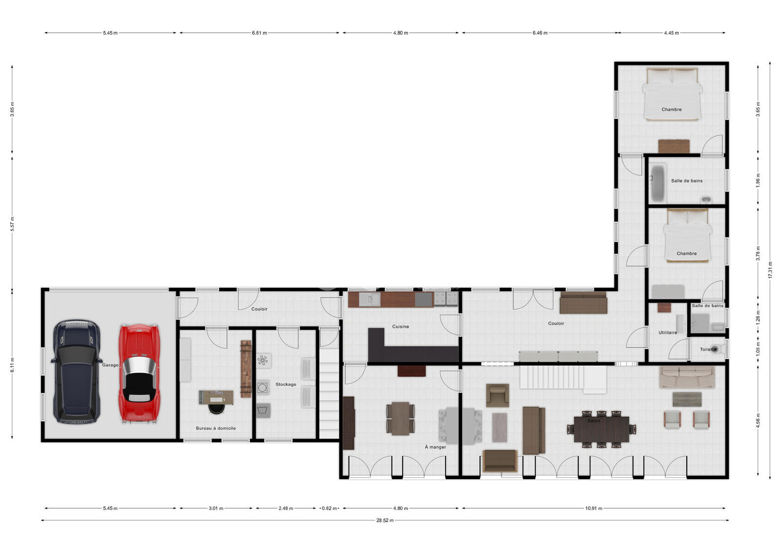 France/15' Belg. - Spacieuse villa 5ch av garage et dépendance sur 48a - Rez - rue d anor 50 - fourmies