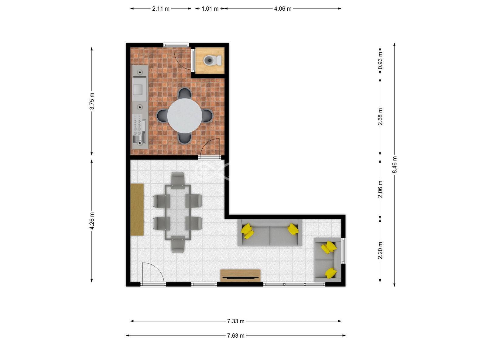 France (Fumay)/5' Frontière - Maison 3ch proche de la Meuse - Plan rez - rue du général de gaulle 46 - fumay