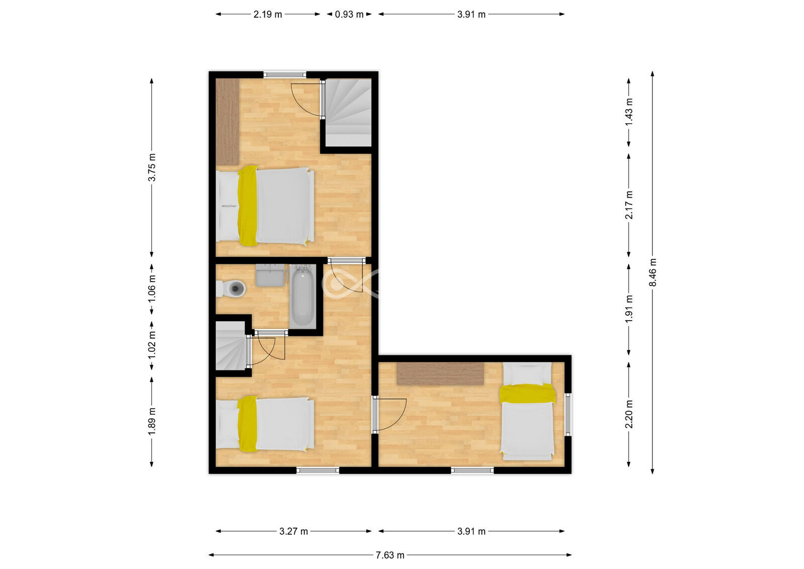 France (Fumay)/5' Frontière - Maison 3ch proche de la Meuse - Plan rez+1 - rue du général de gaulle 46 - fumay