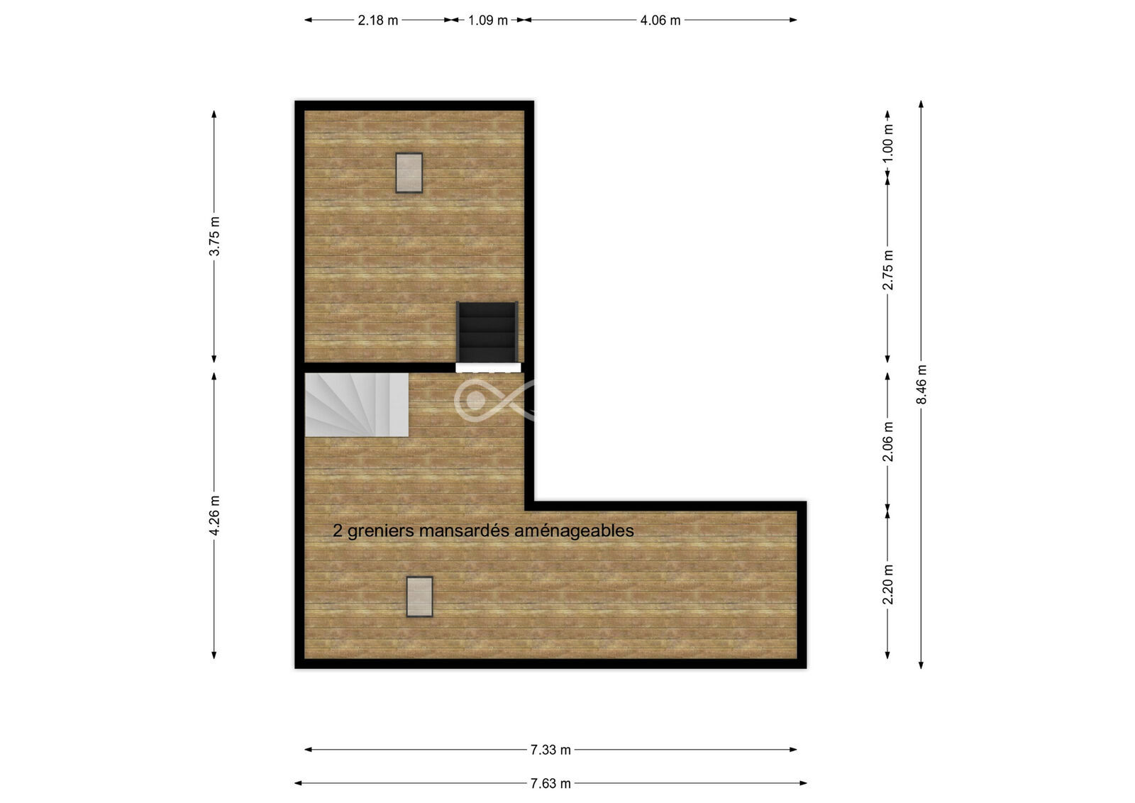 France (Fumay)/5' Frontière - Maison 3ch proche de la Meuse - Plan rez+2 - rue du général de gaulle 46 - fumay