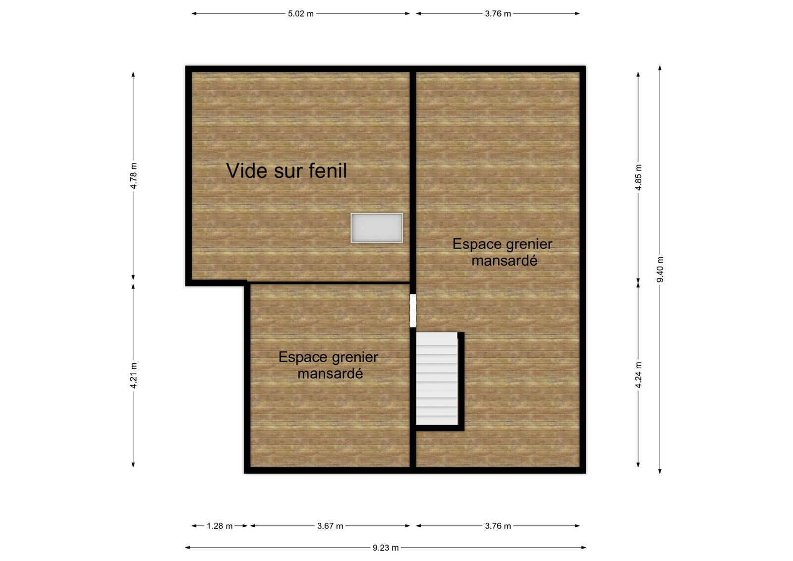 Maison 3ch av jardin, poss. 2 logements - Plan rez+2 - rue eugène defraire 52 -treignes