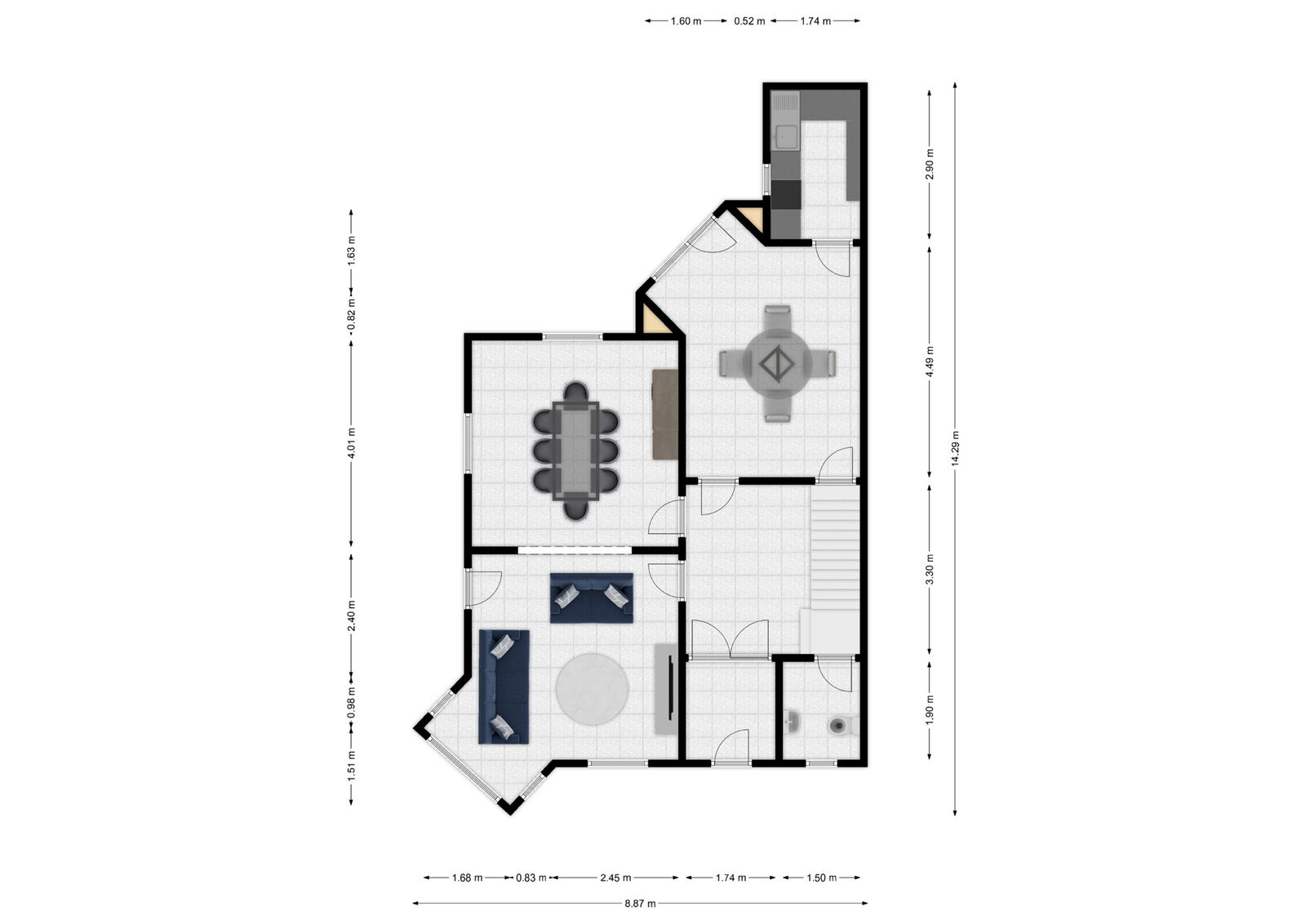 Maison 4ch avec +/- 16a de terrain, proche du centre - Rez - rue adolphe goutiier 15 - couvin