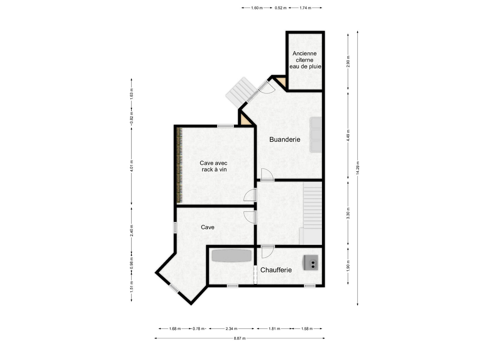Maison 4ch avec +/- 16a de terrain, proche du centre - Rez-1 - rue adolphe goutiier 15 - couvin