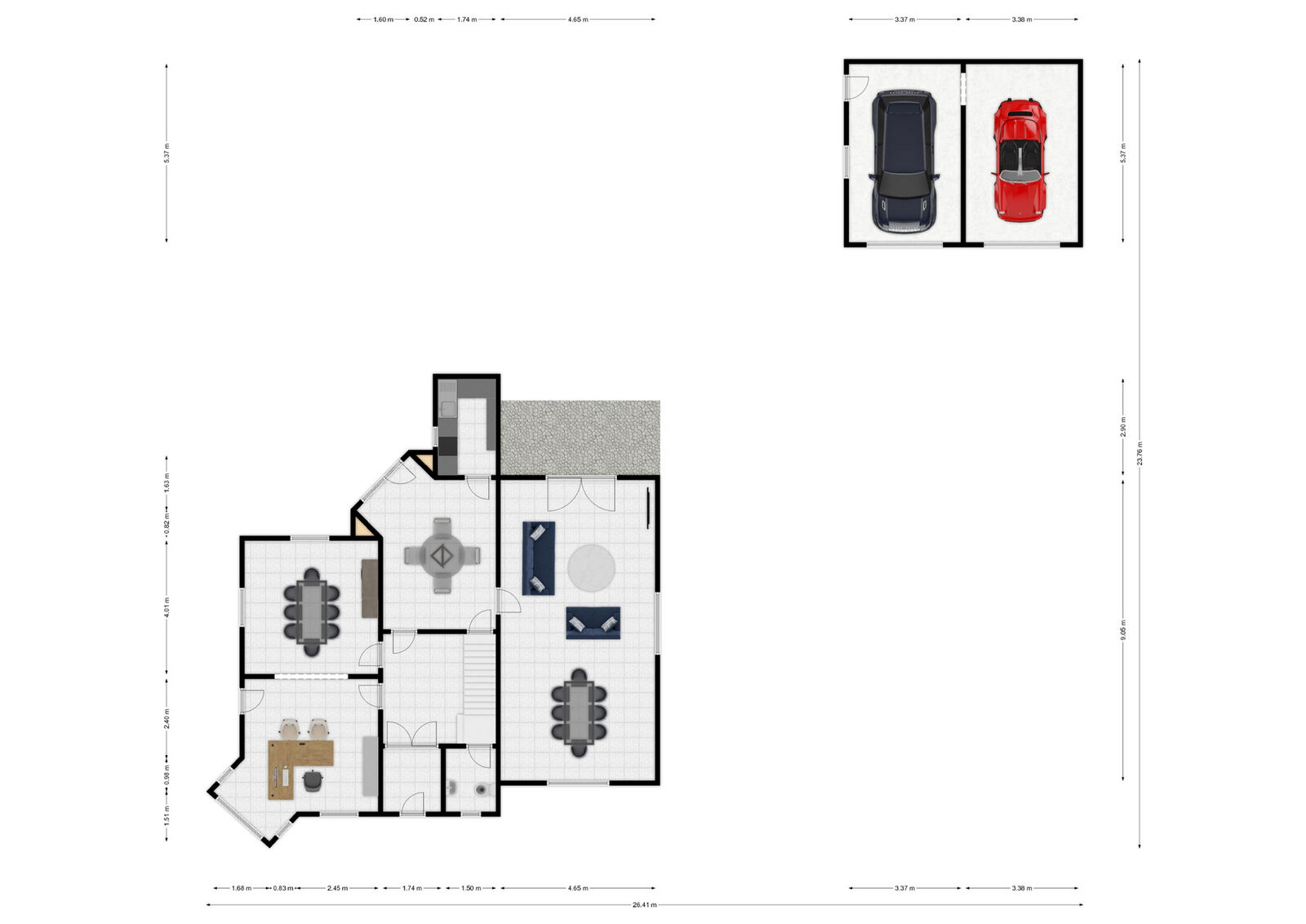 Maison 5ch avec deux garages sur 21a de terrain, proche du centre - Rez - rue adolphe gouttier 15 - couvin