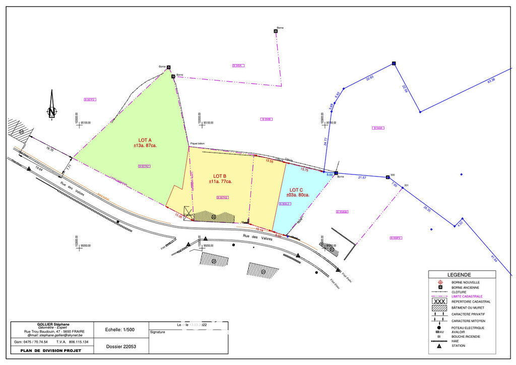 Terrain à bâtir  - 220624 plan div projet a3