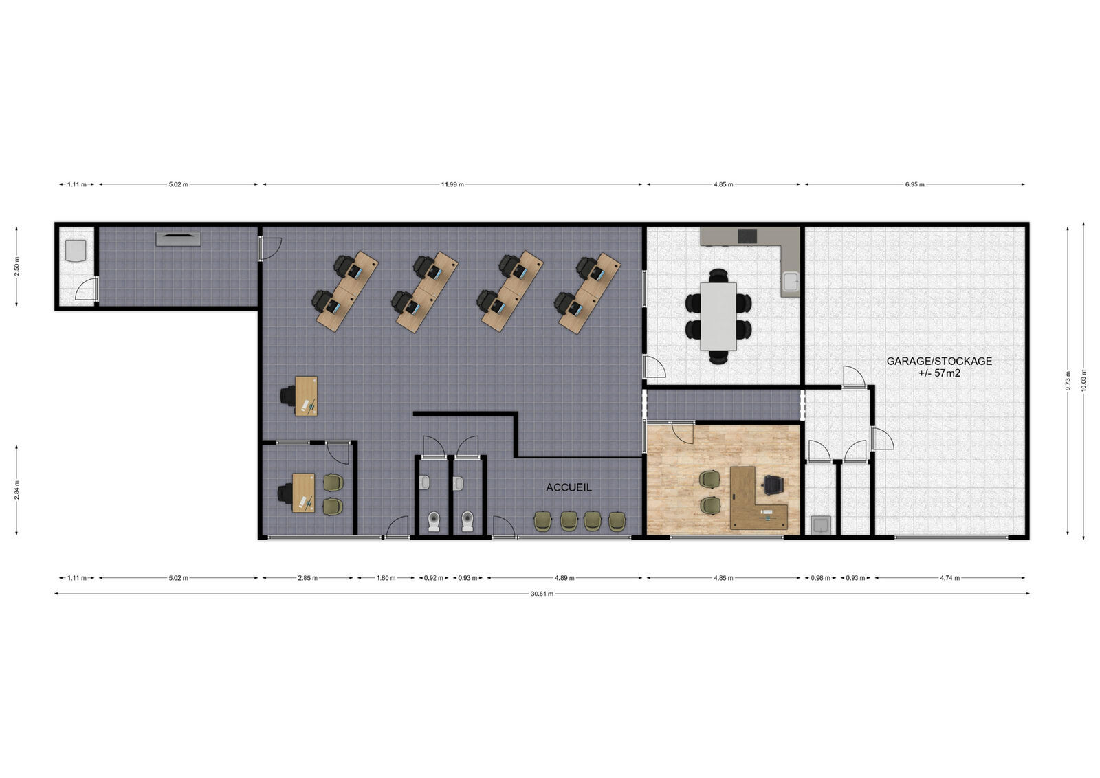 Surface commerciale 240m² dans zoning commercial - New plan try chalons