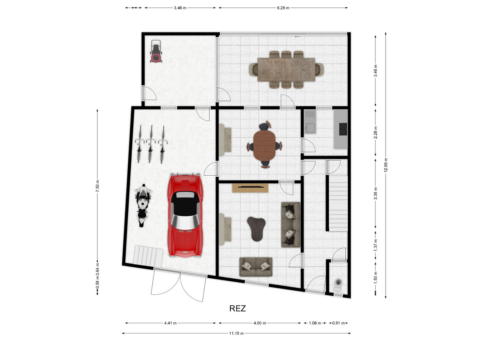 Maison 2ch+ avec garage et jardin  - Rez - rue de la folie 16 - le mesnil