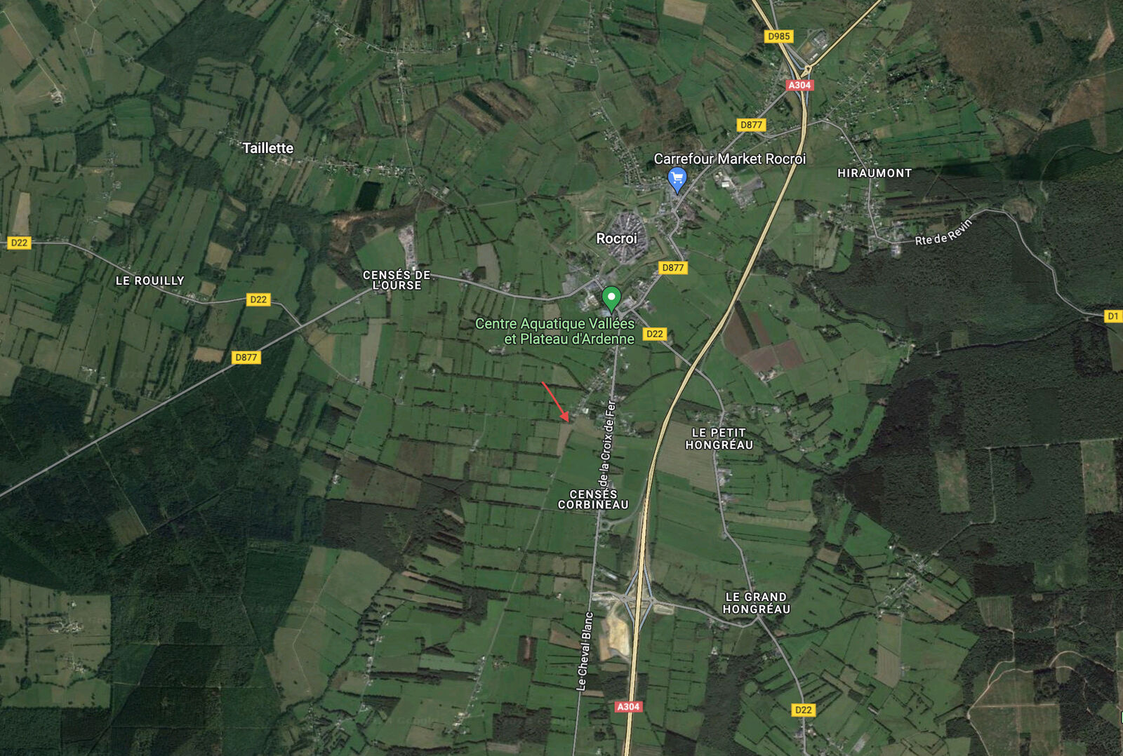 Rocroi 10' Belgique - Beau terrain à bâtir de 13 ares - Sat 1 - chemin bidot - rocroi