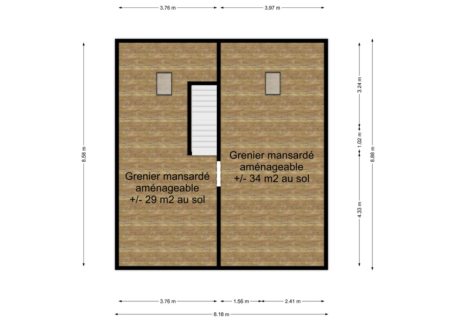 Maison 4ch av terrasse, jardins et double-garage - Rez+2 - rue de la croisette 1 - olloy