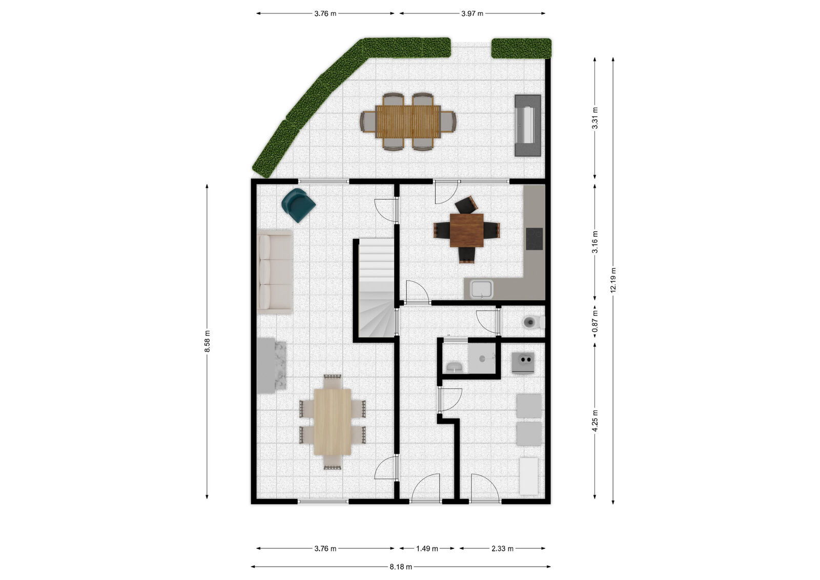 Maison 4ch av terrasse, jardins et double-garage - Rez - rue de la croisette 1 - olloy