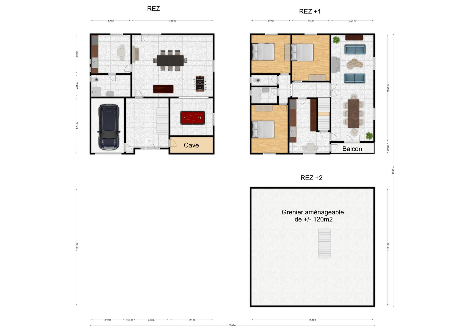 France/5' Belg. - Villa sur 4 hectares av étangs et ruisseau  - Plans - route de revin 2311 - rocroi