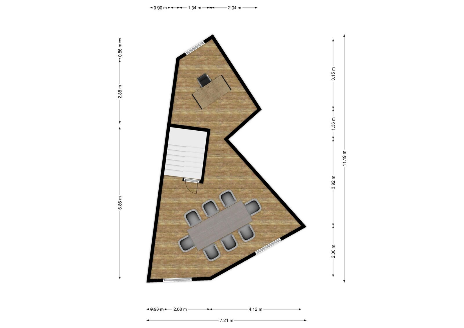 Immeuble commercial en centre-ville - Rez+1 configuré - beauraing