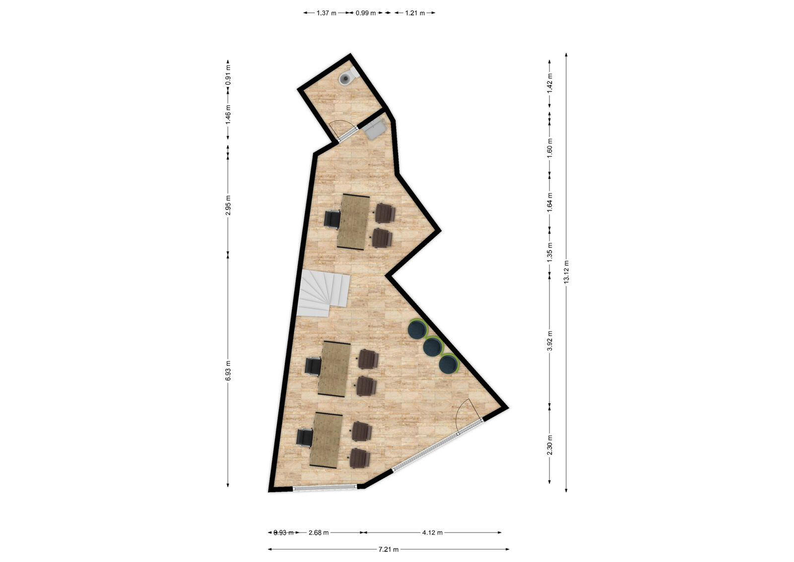 Immeuble commercial en centre-ville - Rez configuré - beauraing