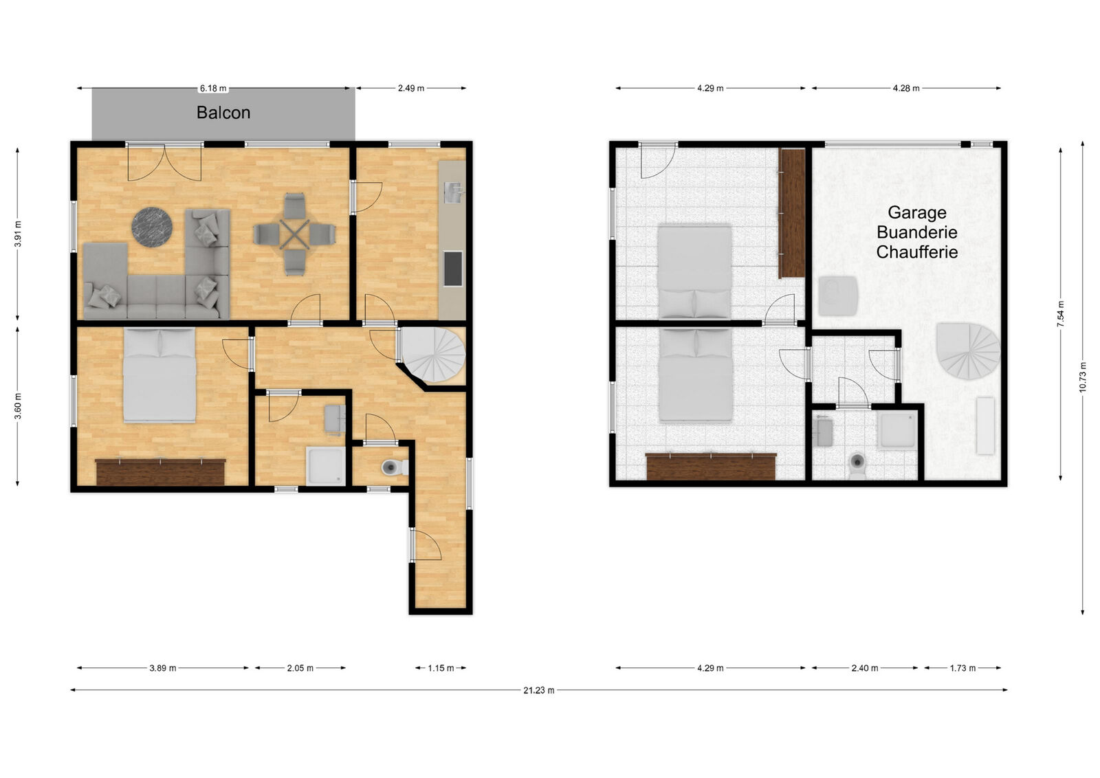 Maison 3ch avec garage au calme av belle vue - Plan - rue neuve 84 - couvin