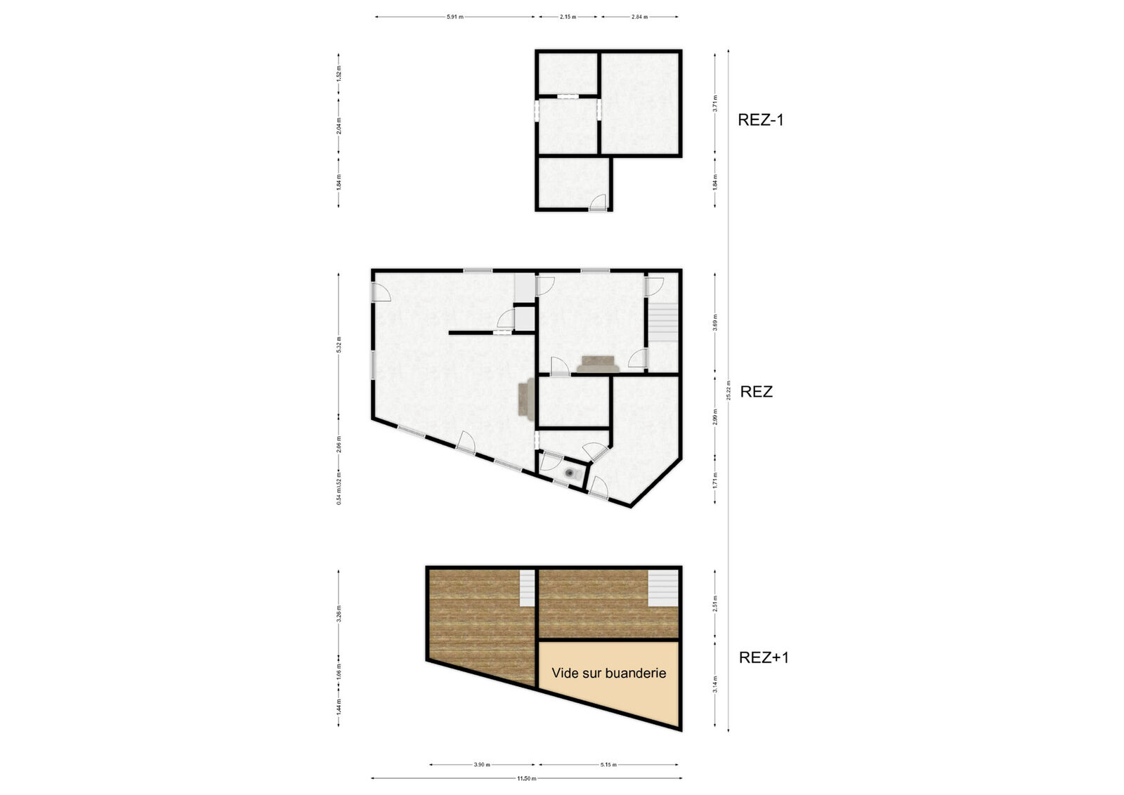 Maison 4 façades à rénover  - Plans - l escaillère