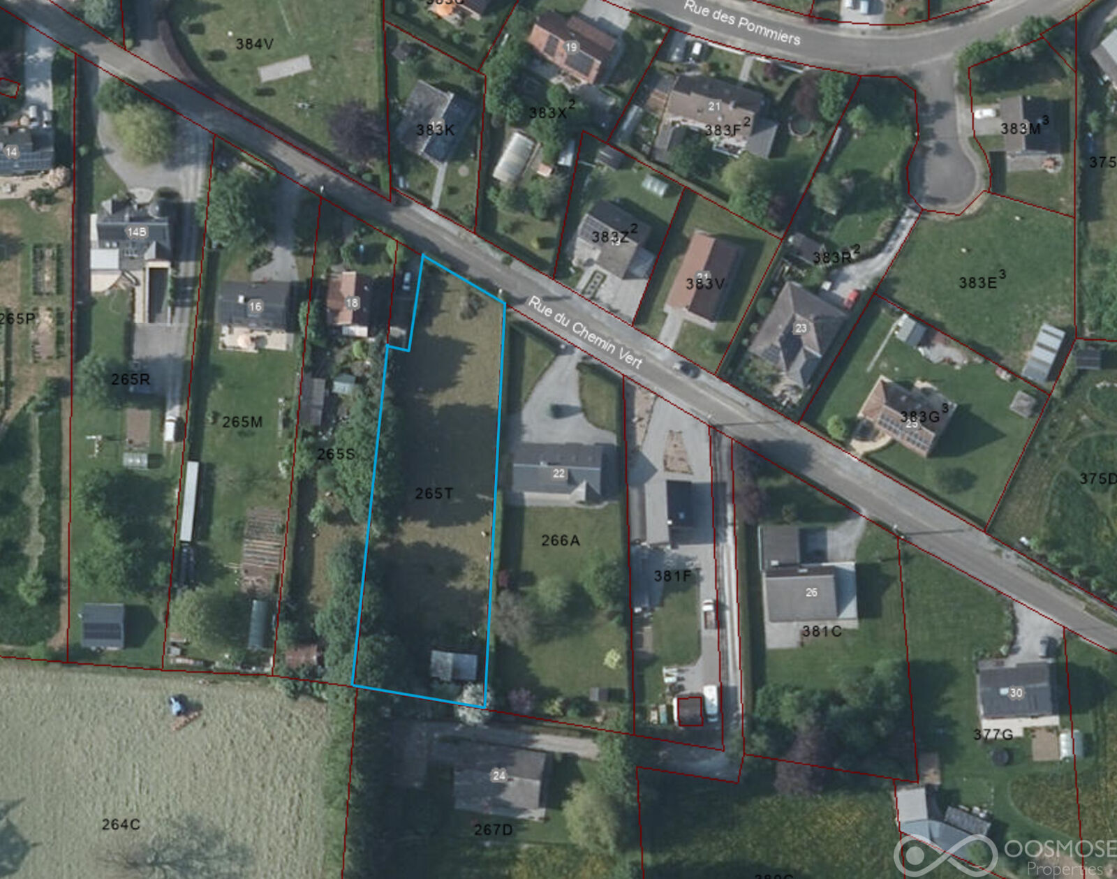 Terrain à bâtir de 19 ares ds quartier calme prox. commodités - Sat1 - chemin vert 20 - chimay