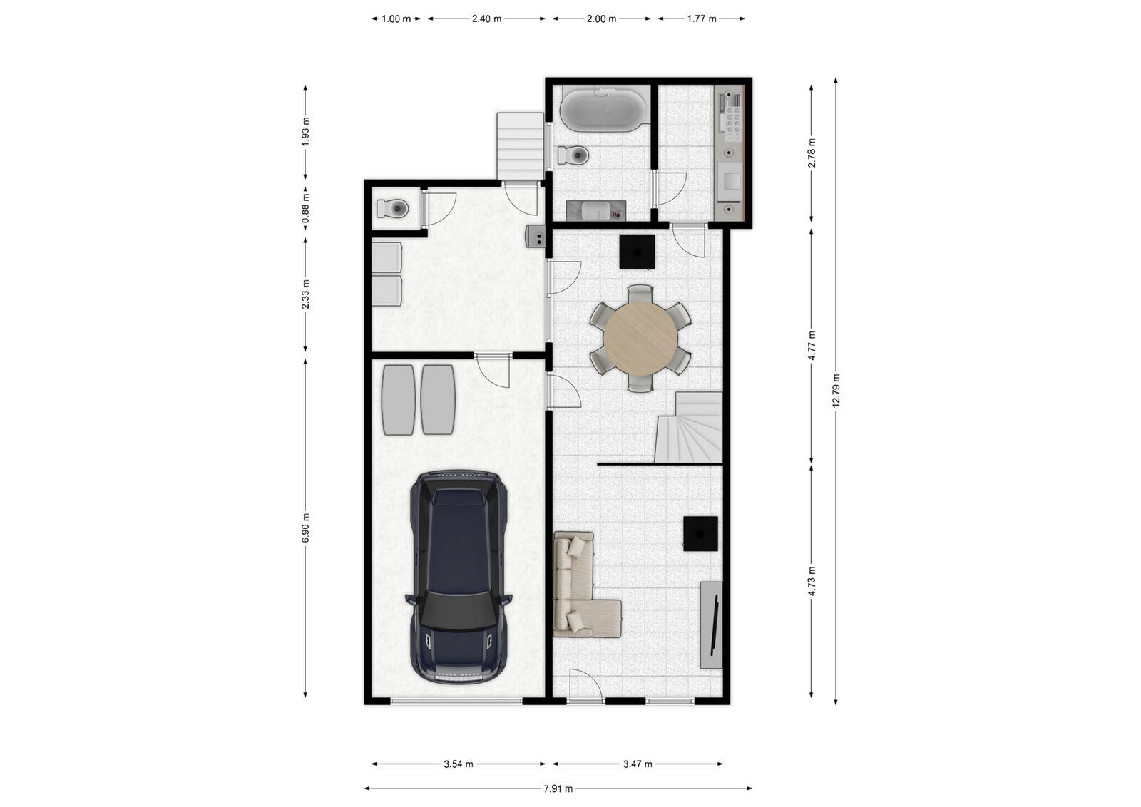 Charmante maison 3ch en pierre du pays av garage et jardin - Rez - rue des fontaines 62 - petigny