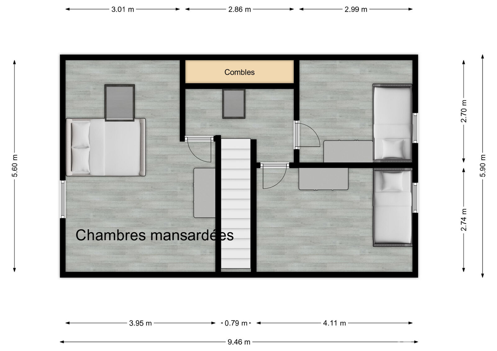 Villa 4ch sur 15 ares à l'orée du bois - Rez+1 - rue de la fourchinée 68 - seloignes