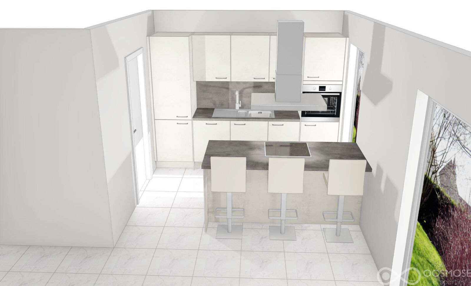 Maison neuve basse énergie 3-4ch sur 4a 35ca - Vue cuisine 1