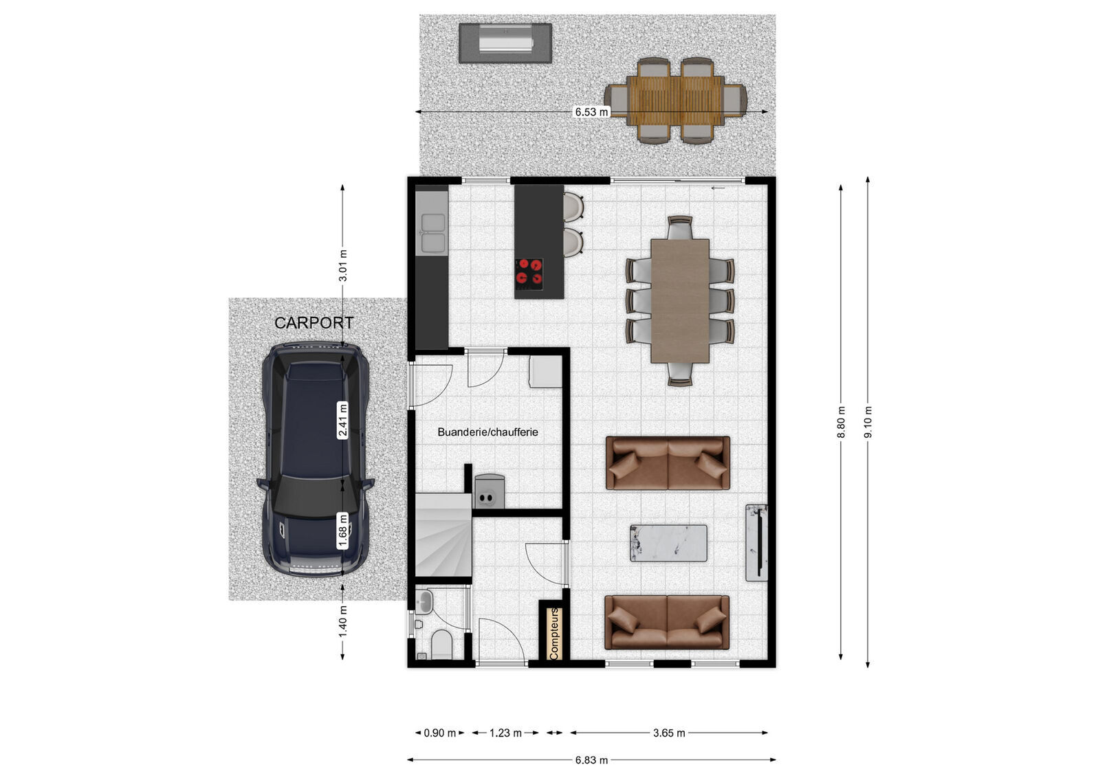 Maison neuve basse énergie 3-4ch sur 4a 35ca - Rez 13 - jardin des nectarines