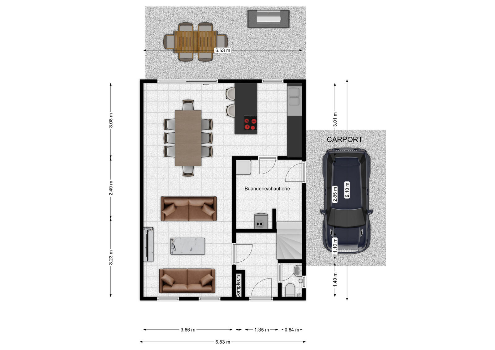 Maison neuve basse énergie 3-4ch sur 9a 42ca - Rez 15 - jardin des nectarines