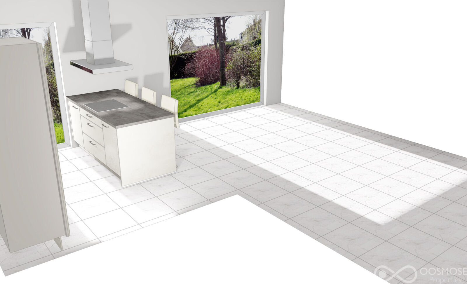 Maison neuve basse énergie 3-4ch sur 9a 42ca - Vue cuisine 2