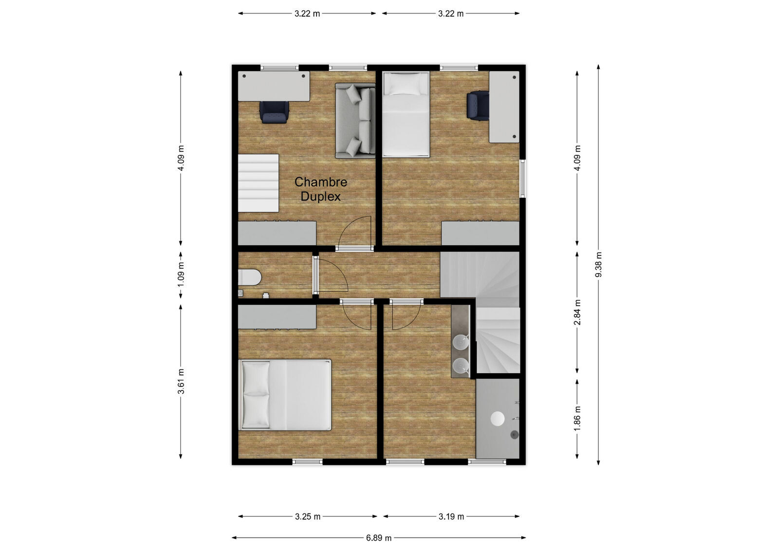 Maison neuve basse énergie 3-4ch sur 9a 42ca - Rez+1 15 - jardin des nectarines