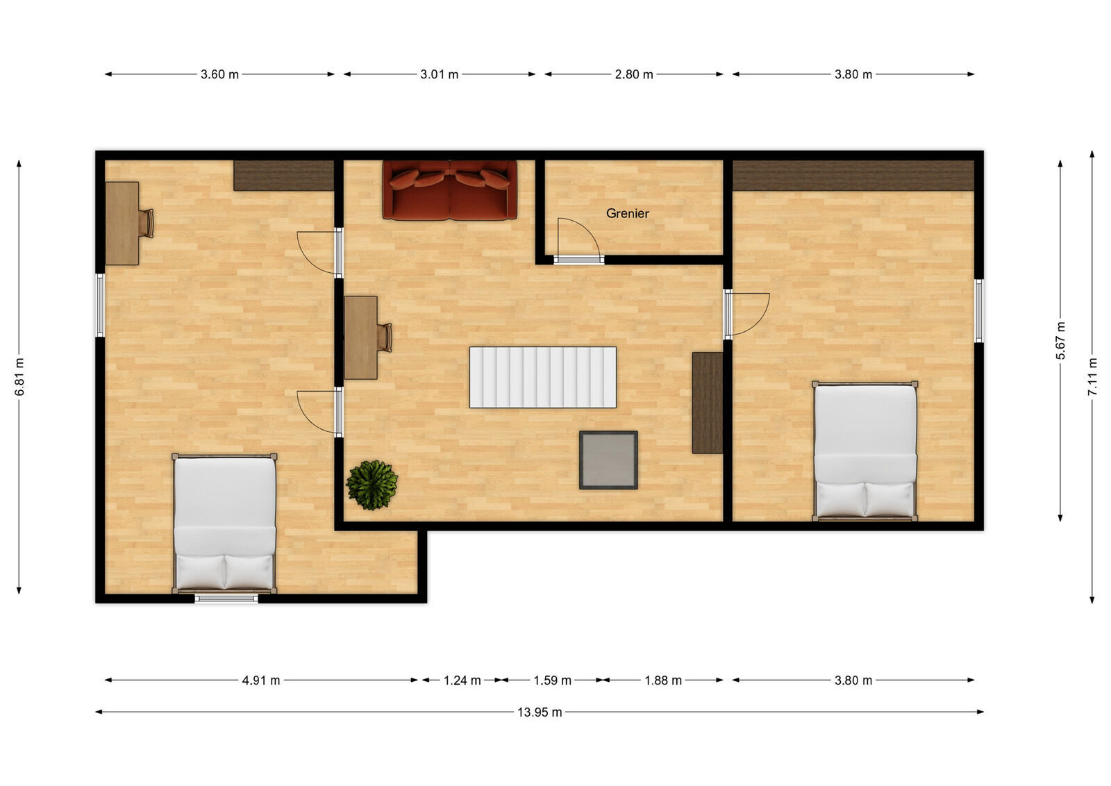 Villa 3-4 ch sur 7a 31ca  - Rez+1 - rue d en haut 39 - gonrieux
