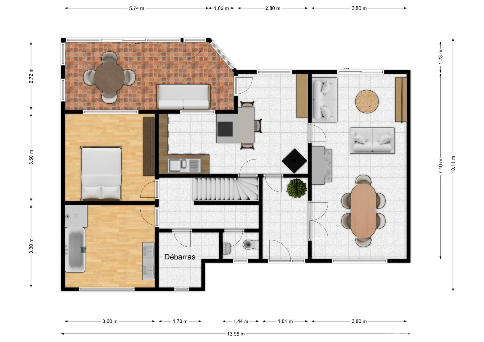 Villa 3-4 ch sur 7a 31ca  - Rez - rue d en haut 39 - gonrieux