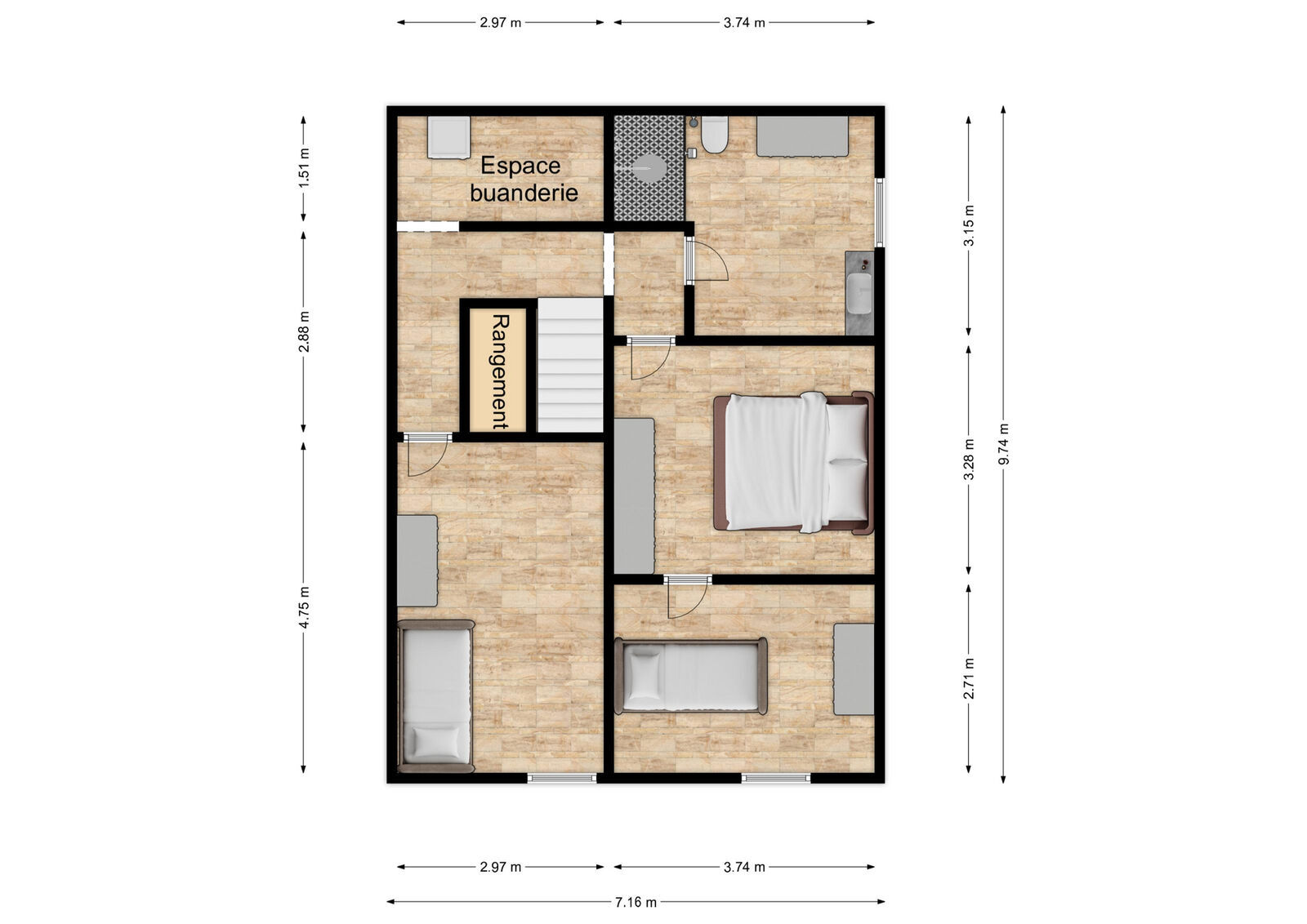 Maison 3ch idéale seconde résidence - Rez+1 - rue des frères bourré 42 - olloy
