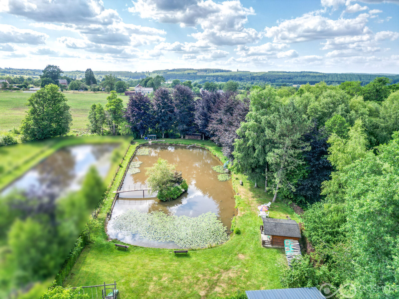 Villa 3 ch. sur 42 ares avec étang - Dji 0525-2 flou