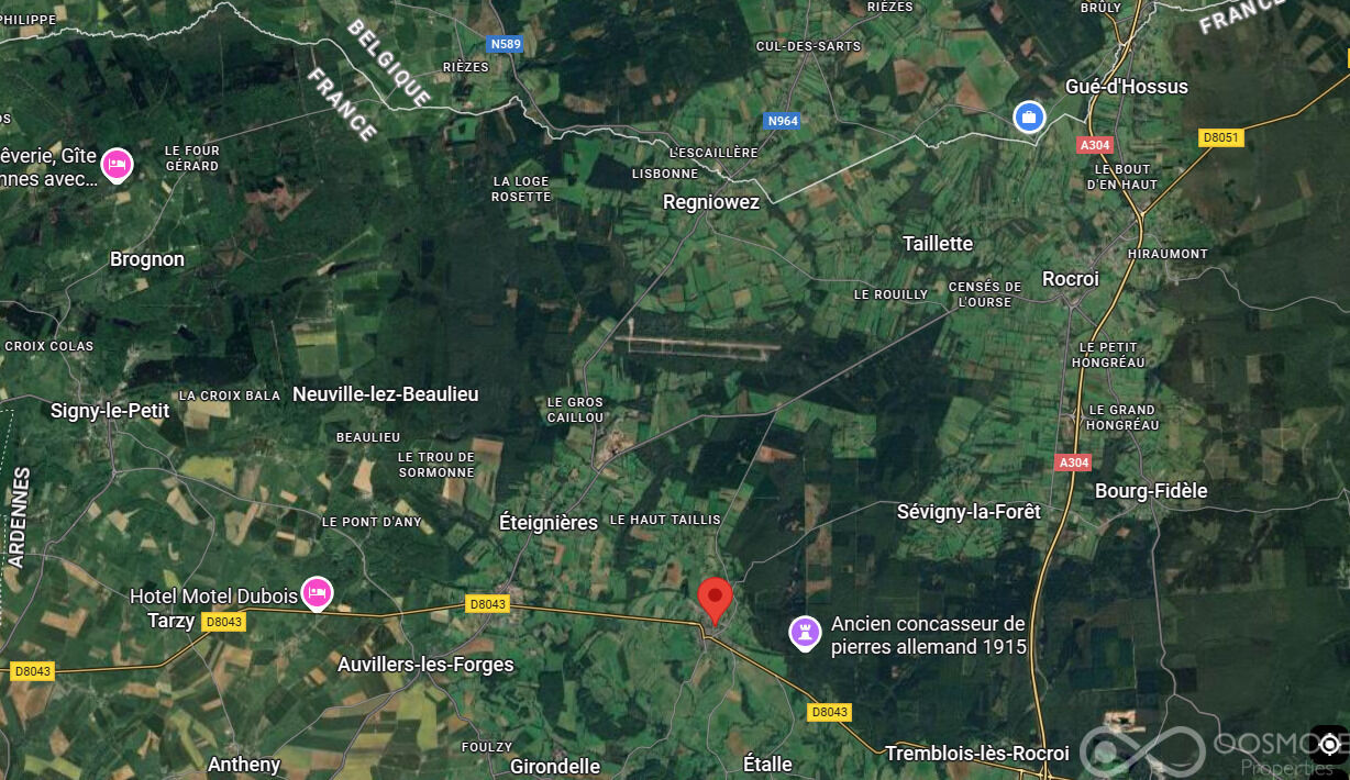 Ancien corps de ferme de 150 m² avec nombreuses dépendances et jardin - Carte