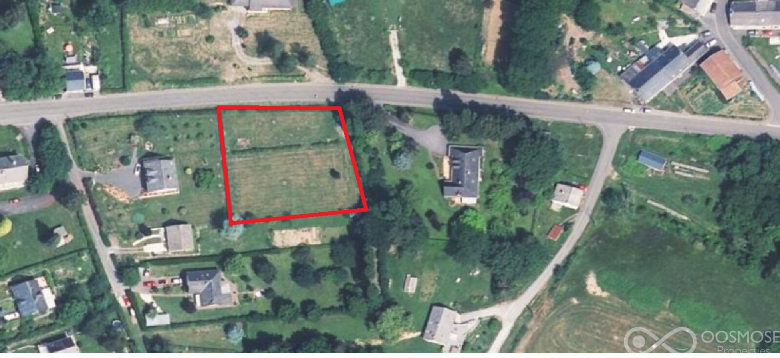 Terrain constructible de 2109 m² - Vue aérienne