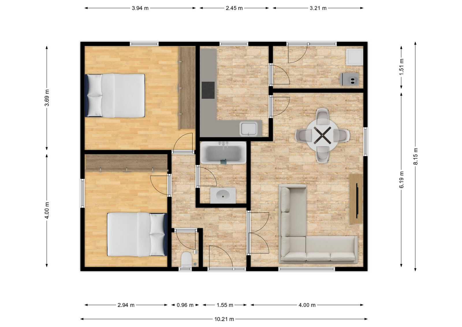 Bungalow plain pied 2ch sur 18 ares - Rez - rue du bruly 34 - petite-chapelle