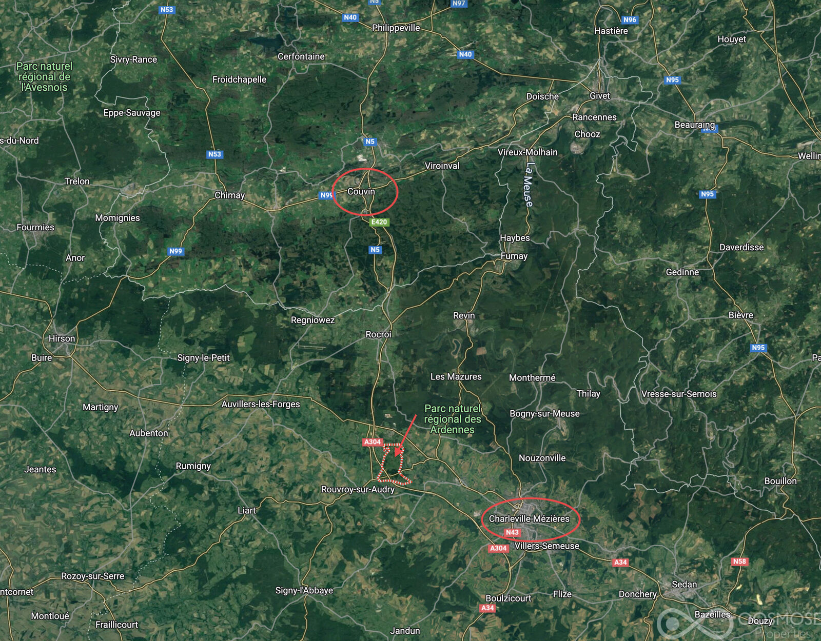 France/15' Belg. - Charmante maison 2ch avec partie "gîte" 2ch - Vueaer2