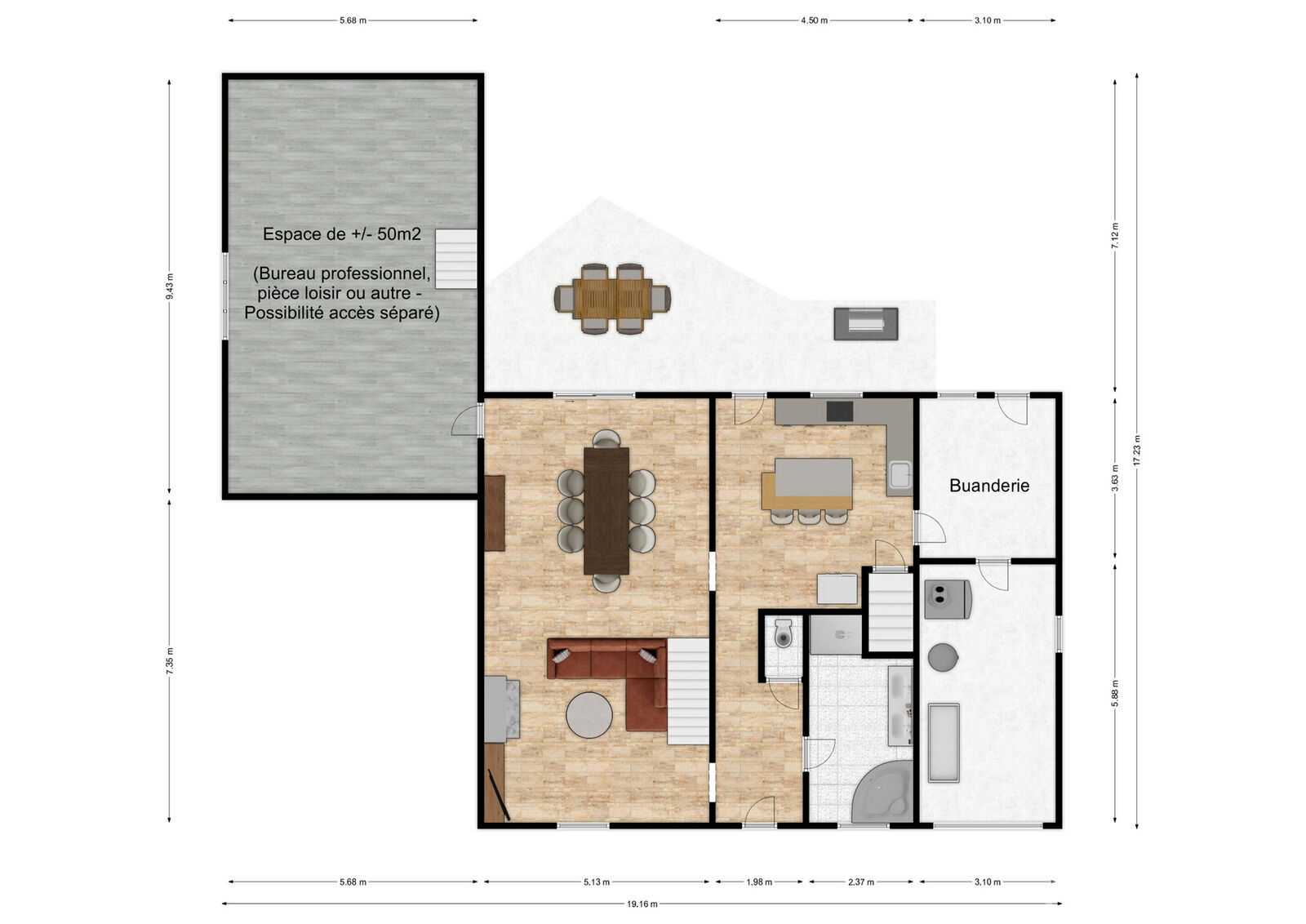 France/5' Belg. - Charmante et spacieuse maison 4-5ch sur 16 ares - Rez - le grand hongréaux 1707 - rocroi