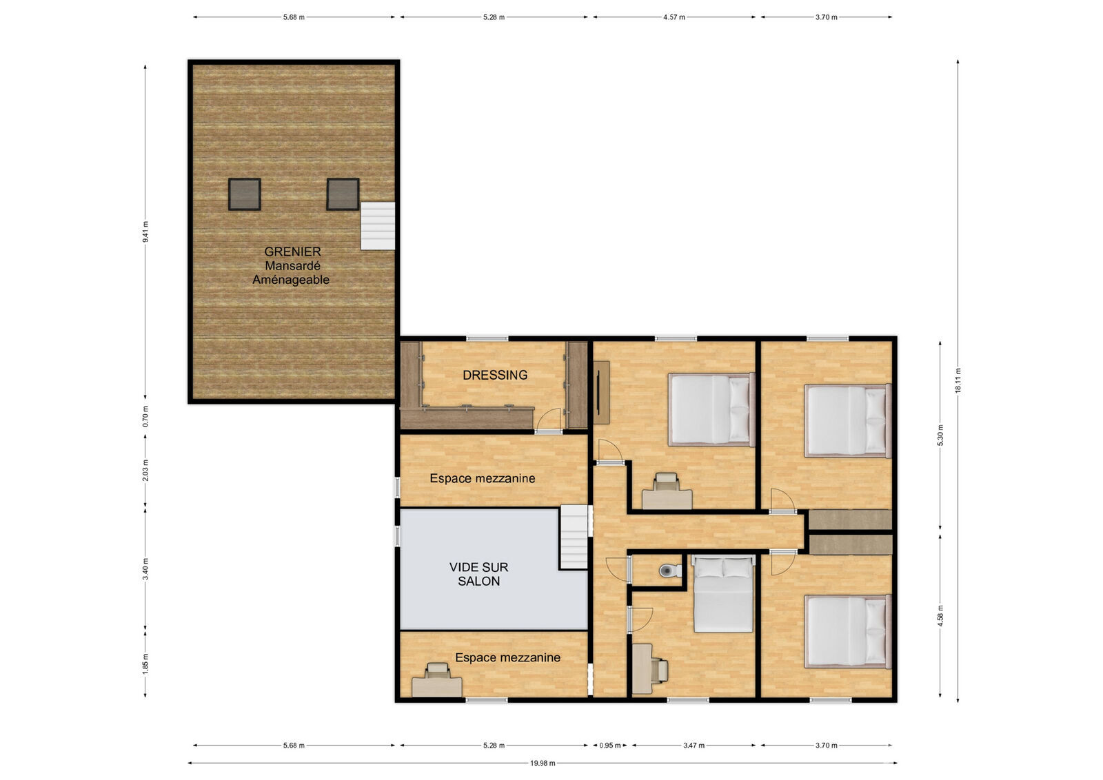 France/5' Belg. - Charmante et spacieuse maison 4-5ch sur 16 ares - Rez+1 - le grand hongréaux 1707 - rocroi