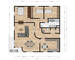 Appart 3ch av balcon sud, garage et cave - Plan appart - ruelle cracsot 20 1 3 - couvin