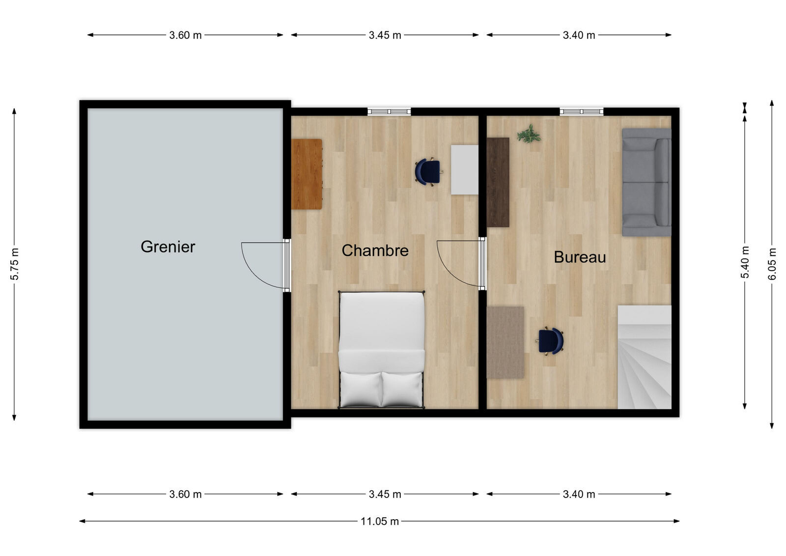 Maison de 110 m² totale avec 4 chambre et jardin - 177703942 leclere floor 2 first design 20251007 03d18a
